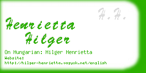 henrietta hilger business card